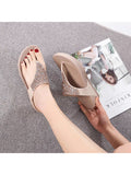 Women Rhinestone Slippers Sandals Slip On Flip Flops Thong Mules Casual Shoes