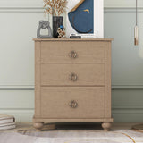 Gplesas Rectangular Console Table 2 Drawers Modern Cabinet Easy Assemble Sturdy Nightstand Furniture Bedroom Home