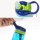 480ml Portable Children Kids Plastic BPA Free Water Bottle With Straw Drinking Cup Sports Bottles Leak Proof