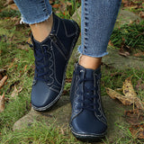 Womens Short Ankle Women's Low Heel Zipper Casual Walking Shoes