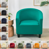 Club Chair Slipcover Stretch Barrel Chair Covers Jacquard Tub Chair Slipcovers Soft Spandex Armchair Sofa Cover Removable Couch Furniture Protector Arm Chair Cover for Living Room