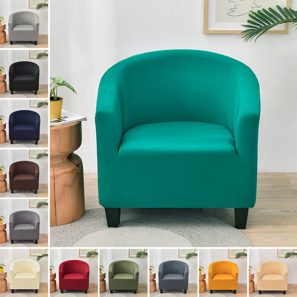 Club Chair Slipcover Stretch Barrel Chair Covers Jacquard Tub Chair Slipcovers Soft Spandex Armchair Sofa Cover Removable Couch Furniture Protector Arm Chair Cover for Living Room