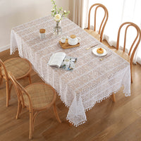 Lace Tassels Table Cloth Cover Rectangle Square Tablecloth Wedding Dining Decor