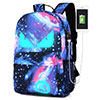 Men Women Backpack Large Capacity College Leisure USB Charging Port Waterproof