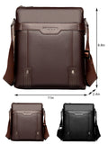 Men Utility Messenger Purse Mens Casual Shoulder Bag Satchel PU Leather Ourdoor Work Crossbody Handbag