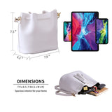 Womens Mini Bucket Bag Leather Drawstring Purse Tassel Crossbody Shoulder Bag