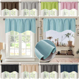 Cafe Kitchen Bathroom Short Blackout Curtain Panel Valance Drape Rod Pocket Deco