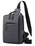 USB Charging Port Waterproof Chest Pack Backpack Men Fashion Shoulder Sling Bag Large Capacity Travel Outdoor Crossbody Daypack