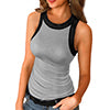 Women's Sleeveless Plain Vest Tank Tops Ladies Cami Summer Basic Blouse T-Shirt