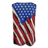 Women Sleeveless Tank Tops USA Flag Print Blouse Shirt Casual 4th of July Patriotic V Neck T Shirt