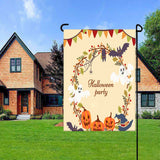 Halloween Fall Garden Flag Seasonal Garden Flags Vertical Double Sided Holiday Yard Flags for Outdoor Decorations, Ghost Pumpkin