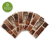 9-54pcs Stone Brick Decoration Sticker Decals Stick On Tile Sticker Self Adhesive Wall Sticker Removable Peel and Stick Backsplash for Kitchen/Bathroom