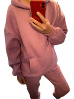 Frontwalk Hoodies Sweatsuit for Women 2 Piece Long Sleeve Fleece Workout Jogger Tracksuit Loungewear Set Plus Size Black XL