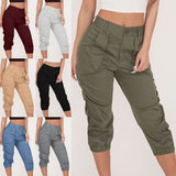 Women Zipper Bottoms Boho Solid Color Trousers Beach Pants Harem Loungewear