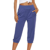 Women's capris pants Loose Fit jogger cropped Pants Workout Yoga Lounge Pants with Pockets