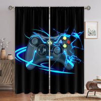 Goory Adults Teens Gamepad Bedroom Curtains Video Game Player Window Curtains for Kids Boys Modern Gamer Window Treatments Drapes Decor Living Room Darkening Curtains