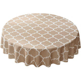 Round Tablecloth Wipeable Waterproof Oil-Proof Table Cloth Cover Home Room Decor