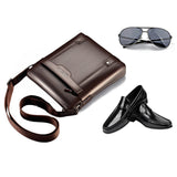 Men Utility Messenger Purse Mens Casual Shoulder Bag Satchel PU Leather Ourdoor Work Crossbody Handbag