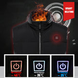 Women Men Electric Heated Vest Thermal Heated Jacket w/ Battery Pack USB Infrared Heating Pad Clothes Outwear Winter Warm Jacket Lightweight