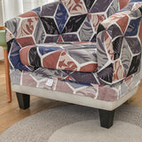 2Pcs Tub Club Chair Cover Elastic Slipcover + Cushion Cover Furniture Protector