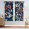 1 Piece Semi-Blackout Slot Top Floral Printed Short Window Curtain Rod Pocket Half Window Drapes Cafe Tier Kitchen Scarf Bathroom Valance
