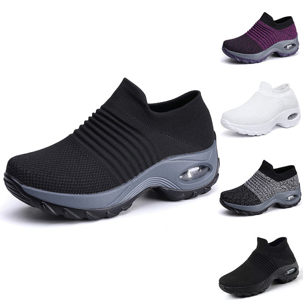 Womens Walking Shoes Air Cushion Breathable Mesh Running Shoes Trainers