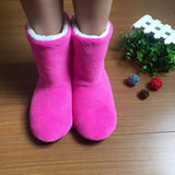 Ladies Slipper Bootie Ankle Slip on Bootee Warm Fleece Fur Line Cosy Fur US Size