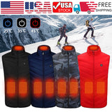 Unisex Electric Heated Vest Heating Coat Jacket USB Body Winter Warmer Windproof