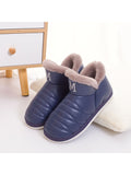 Unisex  Women Men Winter Slippers Boots Shoes Slip On Cotton Plush Warm Indoor Home Non Slip Shoes
