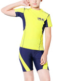 Boys Swimsuit Swimwear Short Sleeve Rash Guard Swim Tops Swim Shorts Shirt Board Swim Trunks Pants Board Shorts Boardshorts Beachwear Quick-Dry Sun Protection Casual Surfing Bathing Suit
