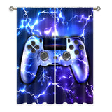 Adult Waterproof Rod Pocket Curtain Modern Living Room Gamer Print Durable Blackout Bedroom 2 Panels/Set