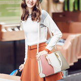 4 Pieces Set Tote Shoulder Handbag for Women, Fashion Top Handle Crossbody Bag Leather Satchel Purse Travel Business Bag