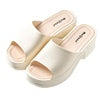 Ferndule Women's Wedge Platform Sandals Summer Slip On Beach Shoes