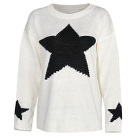 Women Winter Baggy Chunky Knit Jumper Pullover Top Sweater Sweatshirt Ladies Star Knitwear Tops