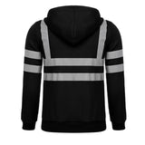 Men Safety Work Hoodie Jacket Coat Visibility Reflective Outwear Tops Sweatshirt