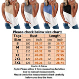 Lumento Women Colorblock Tank Tops Summer Casual Sleeveless T Shirt Vest Blouse