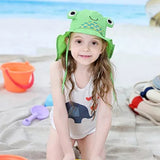 Toddler Baby UV Protection Sun Hats Cute Cartoon Beach Swim Caps Foldable Wide Brim Fisherman Bucket Hats for Girl Boy Kids