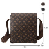 Men's Large Capacity Adjustable Shoulder Straps Briefcase Men Pvc Leather Zipper Bag Waterproof Business Travel Printed Messenger