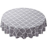 Round Tablecloth Wipeable Waterproof Oil-Proof Table Cloth Cover Home Room Decor