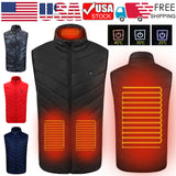 Unisex Electric Heated Vest Heating Coat Jacket USB Body Winter Warmer Windproof