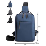USB Charging Port Waterproof Chest Pack Backpack Men Fashion Shoulder Sling Bag Large Capacity Travel Outdoor Crossbody Daypack