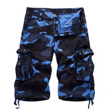 Mens Camo Cargo Shorts Pants Pockets