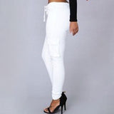 Womens Cargo Jogger Pants Leggings with Pocket Casual Comfy Lounge Yoga Workout Pant for Ladies Skinny Pant