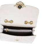 Women Fashion Quilted Crossbody Bag Leather Small Shoulder Handbag Satchel Purse with Metal Chain Strap