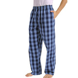 Mens Plaid Pants with Pockets Men Pajama Pants Drawstring Straight Leg Casual Pants