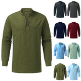 Men's Solid Color Long Sleeve T-Shirts Slim Fit Casual T-Shirt Blouse Tunic Tee