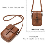 Women Vintage Crossbody Phone Bag, Small Messenger Shoulder Bag Cash Handbag Wallet Purse