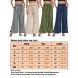 Women Side Slit Wide Leg Loungewear Solid Color Casual Bottoms High Waisted Summer Palazzo Pants