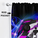 2Pcs Window Thermal Insulated Energy Efficient Thick Solid Room Rod Pocket Drapes Privacy UV Protection Bedroom Blackout Curtain