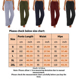 Womens High Waist Wide Leg Trousers Casual Elastic Loose Solid Yoga Long Pants